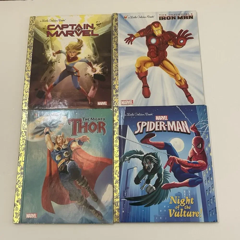 Marvel Avengers Little Golden Book Lot 11 Dr Strange Spider Man Cap America….